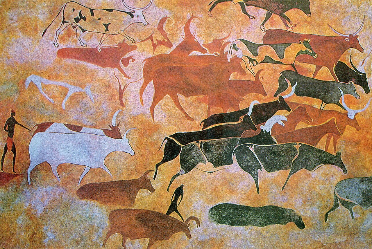 Peintures rupestres du Sahara préhistorique